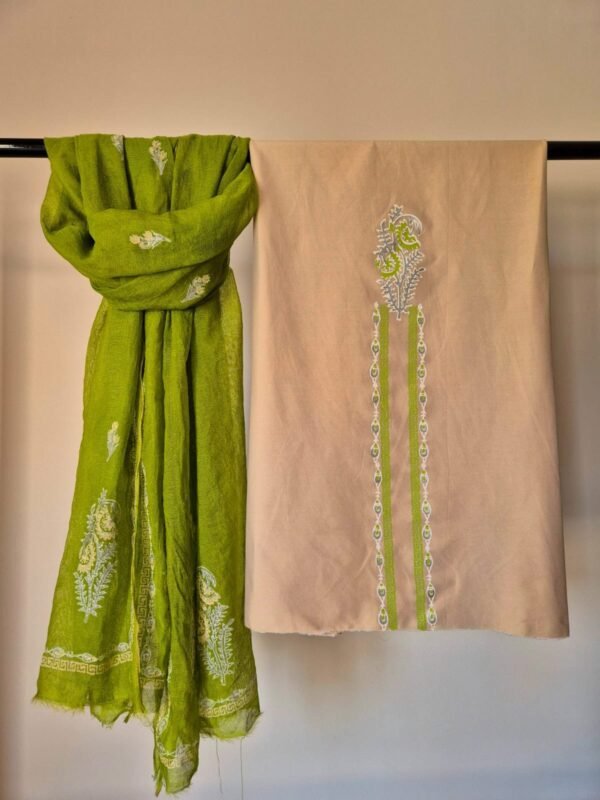 Lime Fern & Biscuit Beige